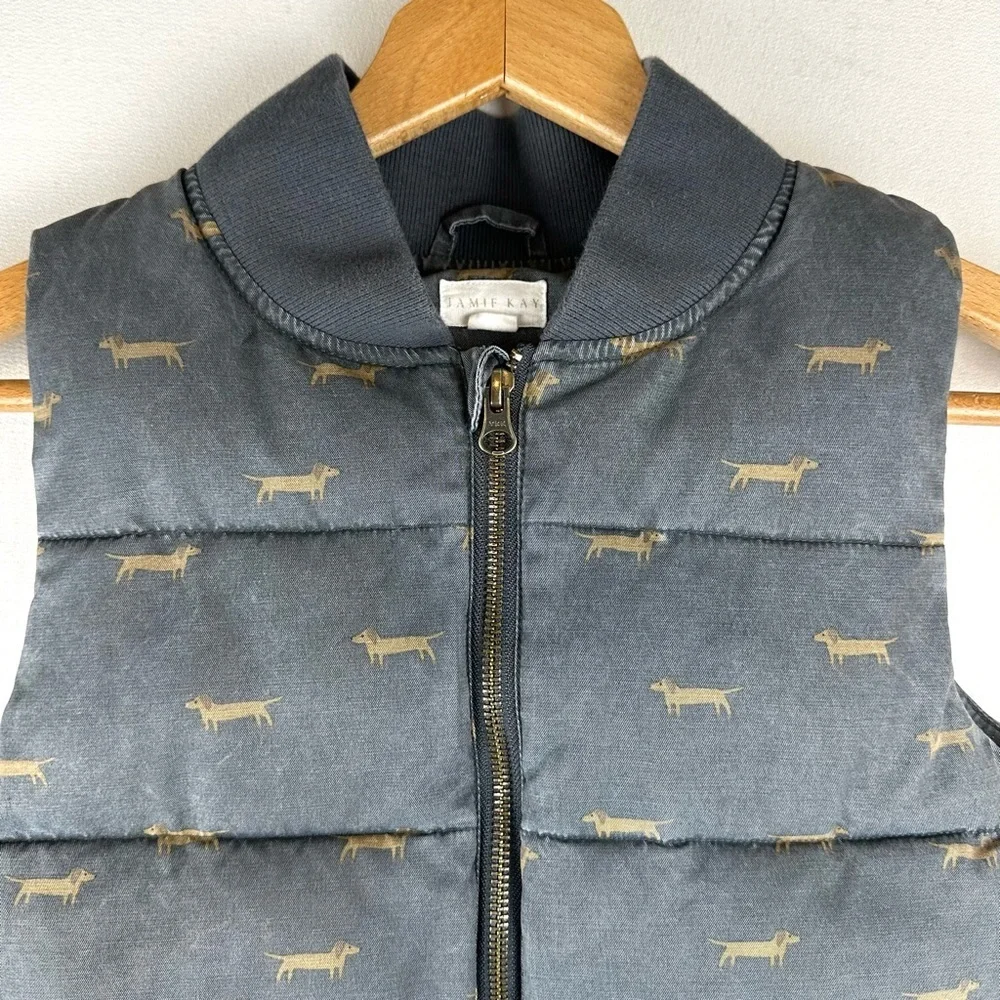 Jamie Kay Kids Basil The Dog Printed Puffer Vest